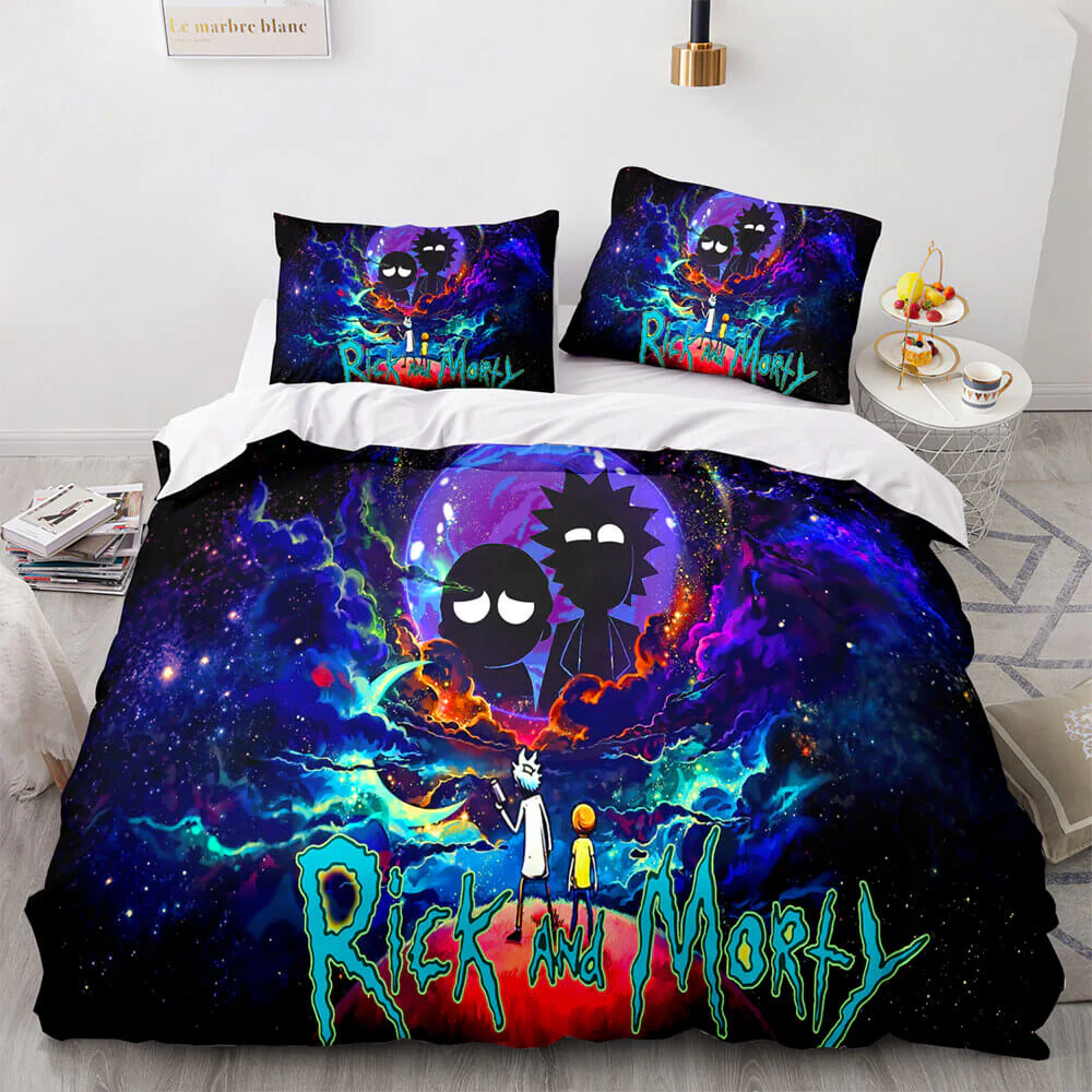 Galactic Rick and Morty Adventure Bedding Set