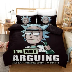I'm Explaining Why I'm Right Rick Sanchez Black Beddubg Set