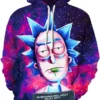 Interdimensional Mugshot Rick Cosmic Hoodie front