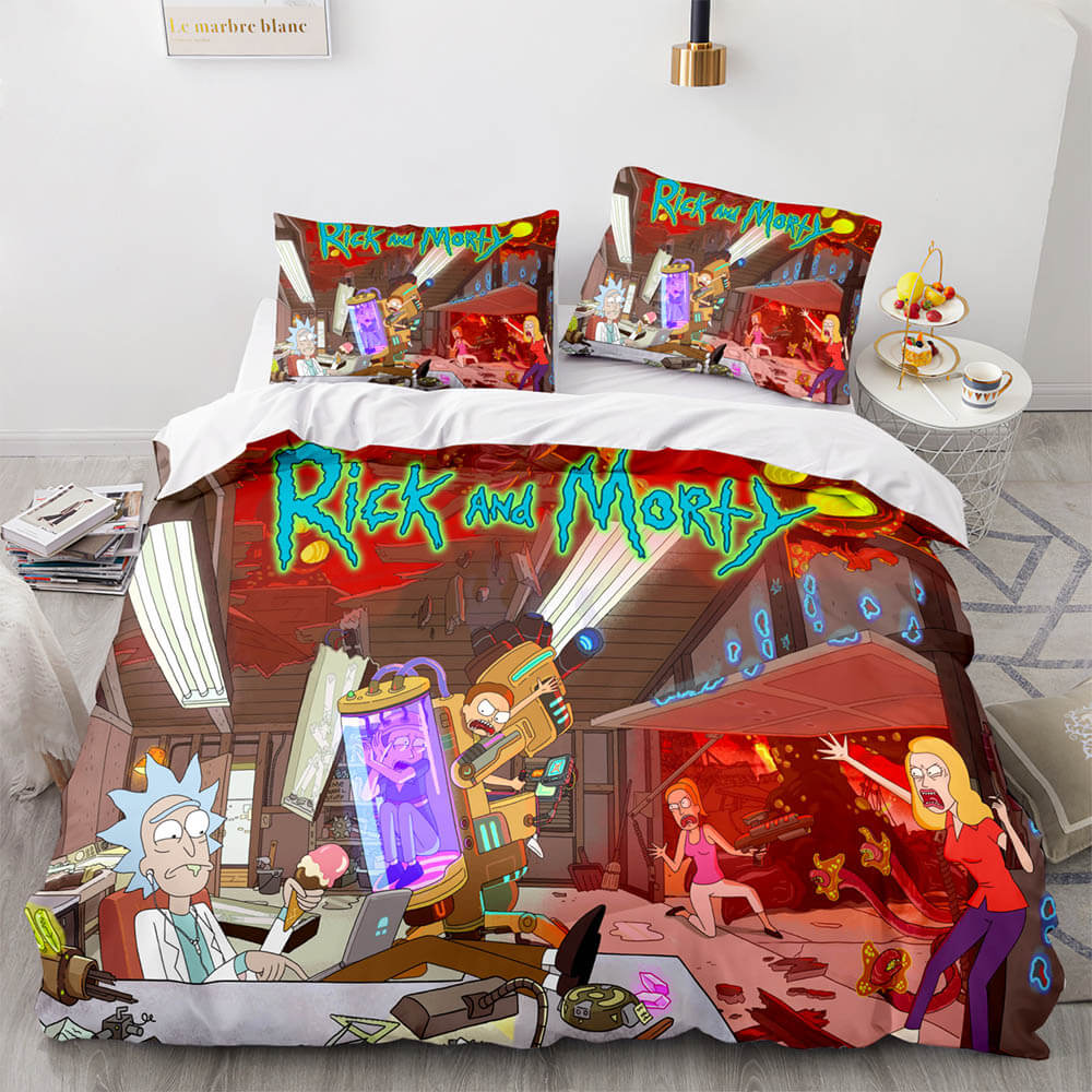 Lab Chaos Rick and Morty Bedding Set