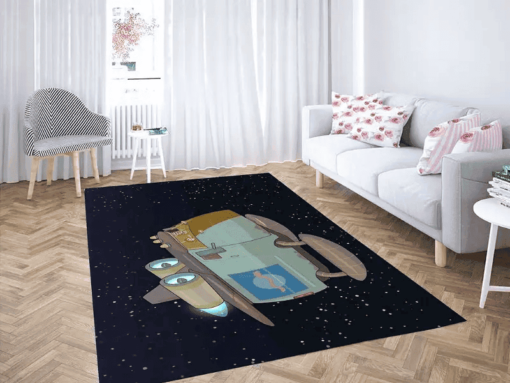 Lonely Cruiser Deep Space Rick And Morty Rug