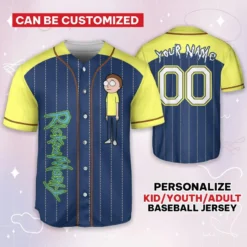 Morty Strikes Out Custom Rick and Morty Baseball Jersey