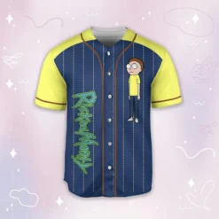 Morty Strikes Out Custom Rick and Morty Baseball Jersey front