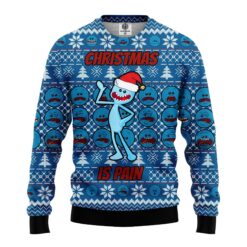 Mr. Meeseeks Holiday Meltdown Ugly Christmas Sweater front