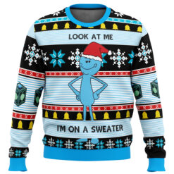 Mr. Meeseeks Look At Me I'm On A Sweater Ugly Christmas Sweater