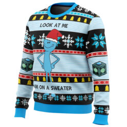 Mr. Meeseeks Look At Me I'm On A Sweater Ugly Christmas Sweater left