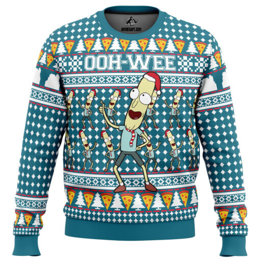 Mr. Poopybutthole Ohh Wee Rick And Morty Ugly Christmas Sweater front