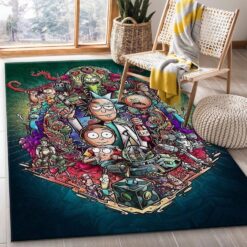 Multiverse Madness Mayhem Rick And Morty Rug