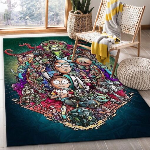 Multiverse Madness Mayhem Rick And Morty Rug