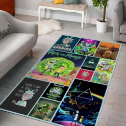 Multiverse Mashup Rick And Morty Collage Rug