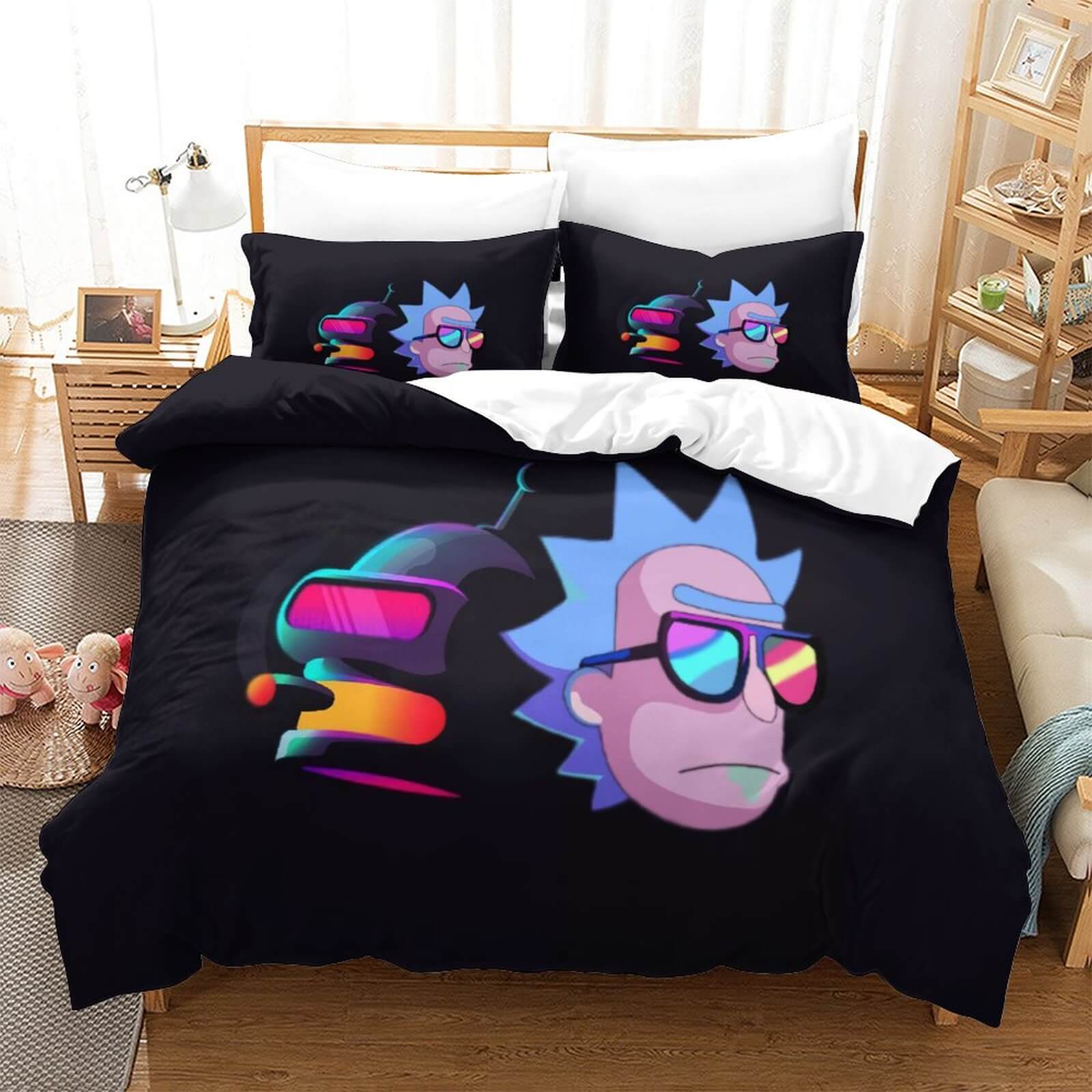 Neon Rick Cyberspace Bedding Set