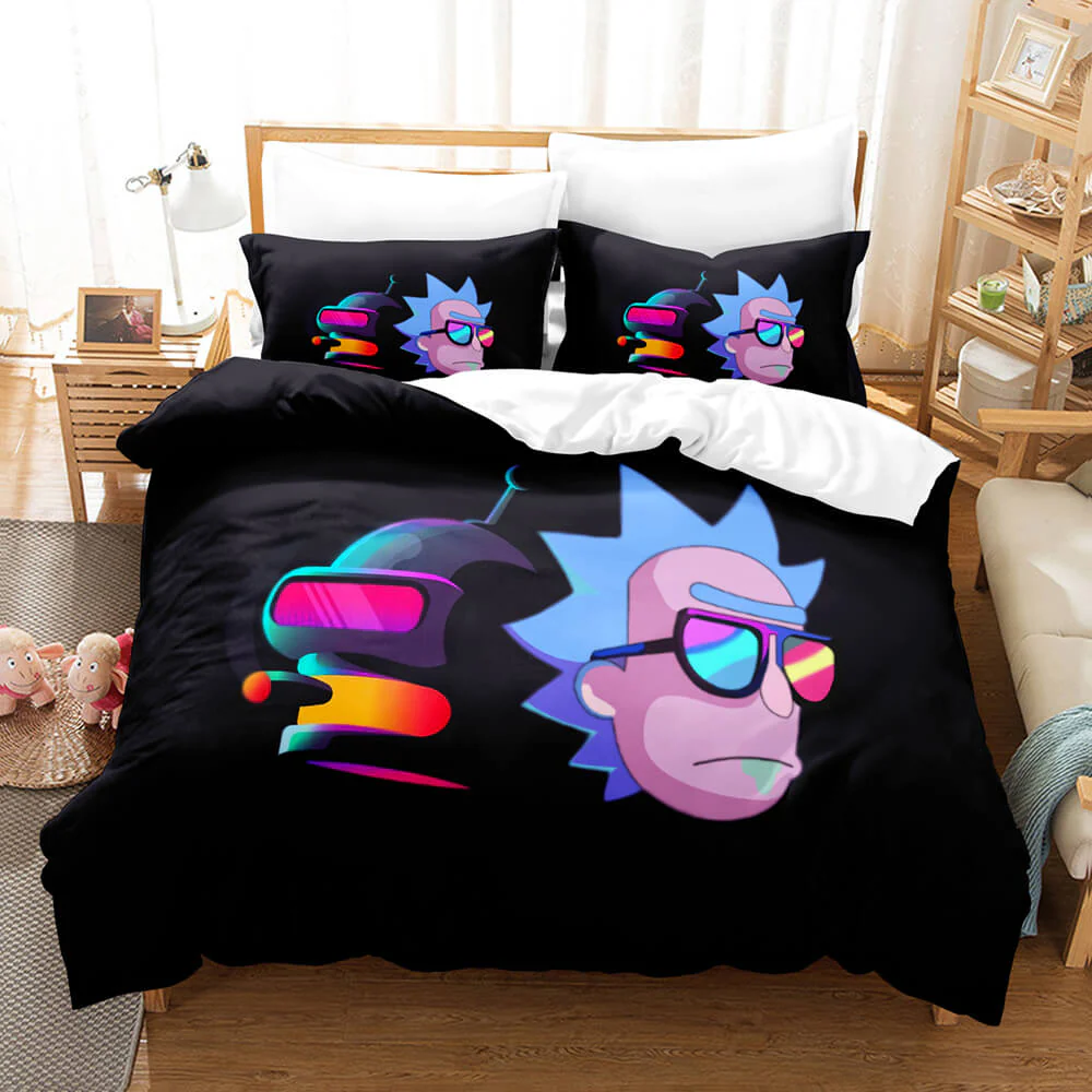 Neon Rick in the Multiverse Bedding Set