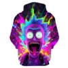 Neon Screamverse Rick Explosion Hoodie back