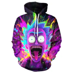 Neon Screamverse Rick Explosion Hoodie front