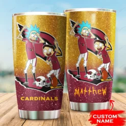 Personalized Arizona Cardinals Rick and Morty Tumbler