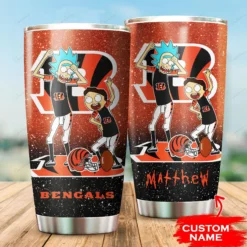 Personalized Cincinnati Bengals Rick and Morty Tumbler