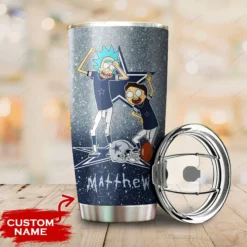 Personalized Dallas Cowboys Rick and Morty Tumbler front