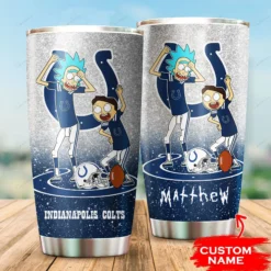 Personalized Indianapolis Colts Rick and Morty Tumbler