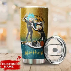 Personalized Jacksonville Jaguars Rick and Morty Tumbler front