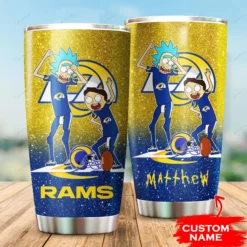 Personalized Los Angeles Rams Rick and Morty Tumbler