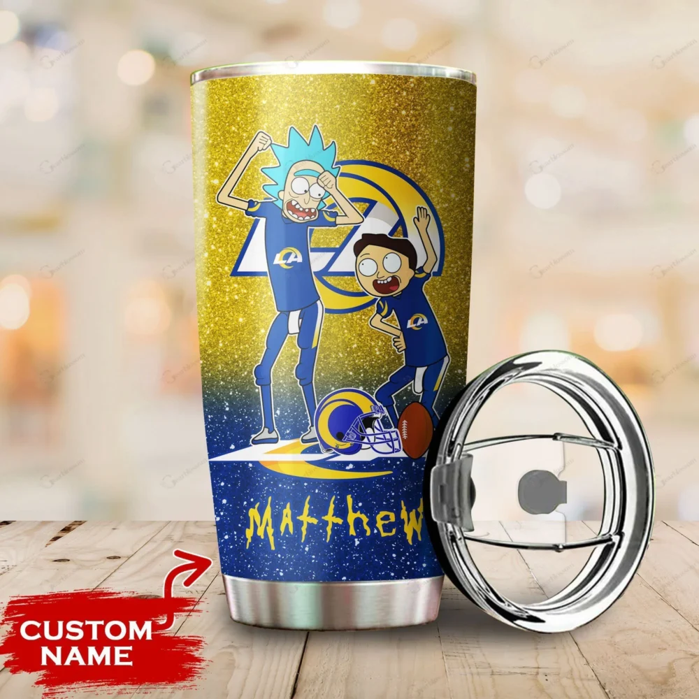 Personalized Los Angeles Rams Rick and Morty Tumbler front