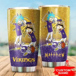 Personalized Minnesota Vikings Rick and Morty Tumbler