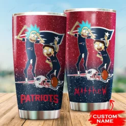 Personalized New England Patriots Rick and Morty Tumbler