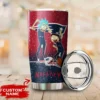 Personalized New England Patriots Rick and Morty Tumbler front