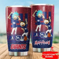 Personalized New York Giants Rick and Morty Tumbler