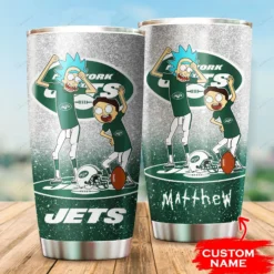 Personalized New York Jetss Rick and Morty Tumbler