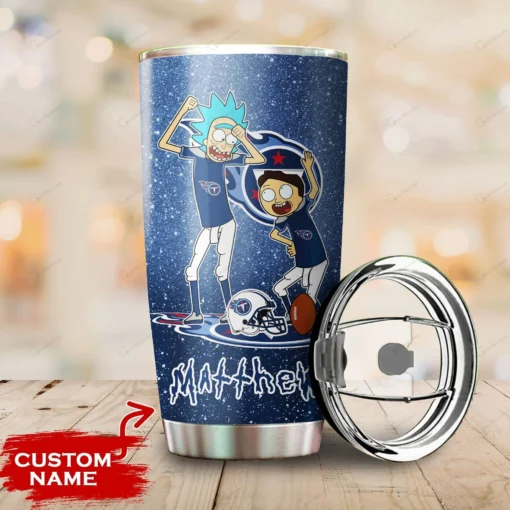 Personalized Tennessee Titans Rick and Morty Tumbler front