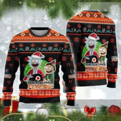 Philadelphia Flyers Rick And Morty Ugly Christmas Sweater