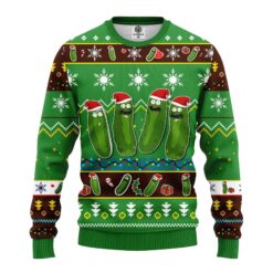 Pickle Rickmas Squad Ugly Christmas Sweater front