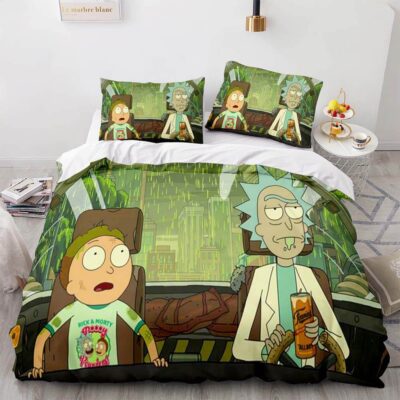 Post-Apocalyptic Rick and Morty Road Trip Bedding Set