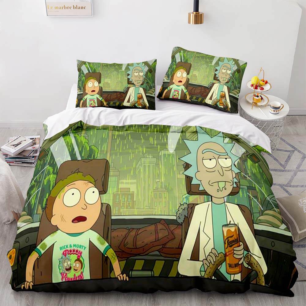 Post-Apocalyptic Rick and Morty Road Trip Bedding Set