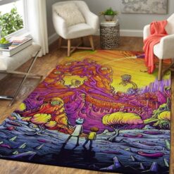 Psychedelic Planet Trek Rick And Morty Rug