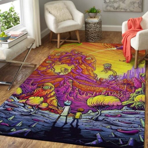 Psychedelic Planet Trek Rick And Morty Rug
