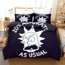 Rick 20 Percent Accurate As Usual Black White Bedding Set