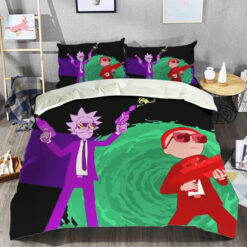 Rick And Morty Action-Packed Pursuit Bedding Set
