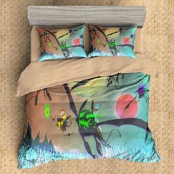 Rick And Morty Alien Wilderness Bedding Set