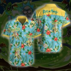 Rick and Morty Aloha Portal Adventure Hawaiian Shirt