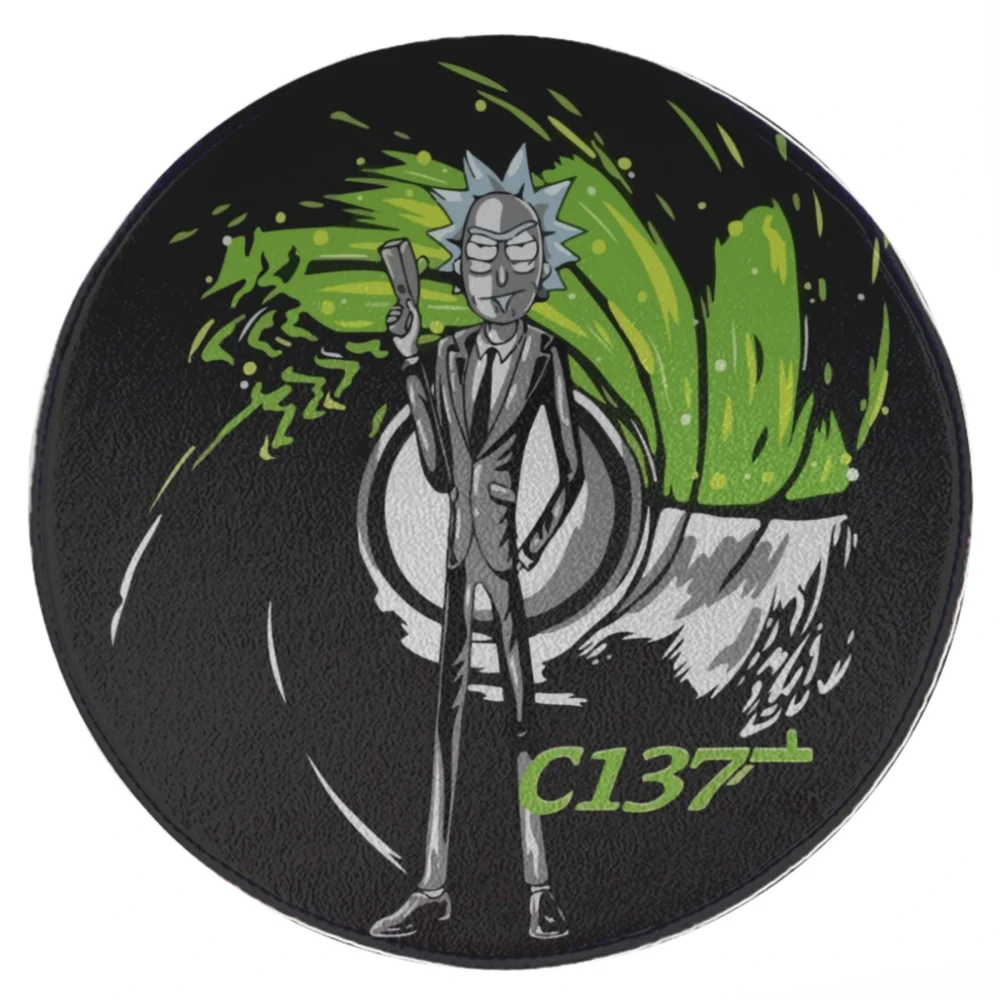 Rick and Morty C137 Hero Round Rug front