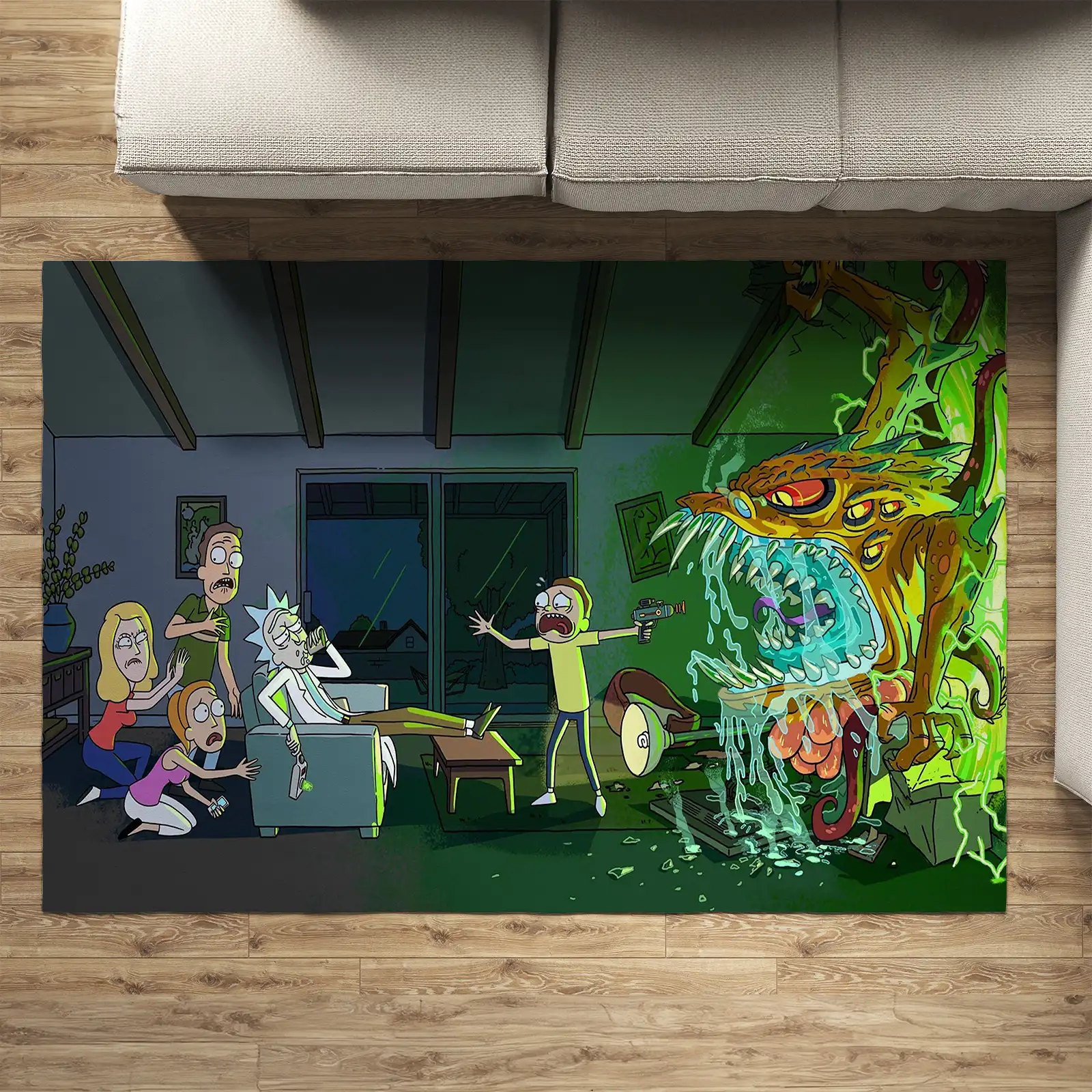 Rick and Morty Chaos Unleashed Rug