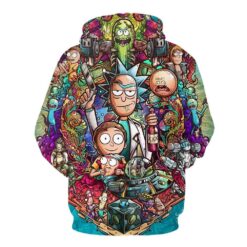 Rick and Morty Cosmic Chaos Party Hoodie back