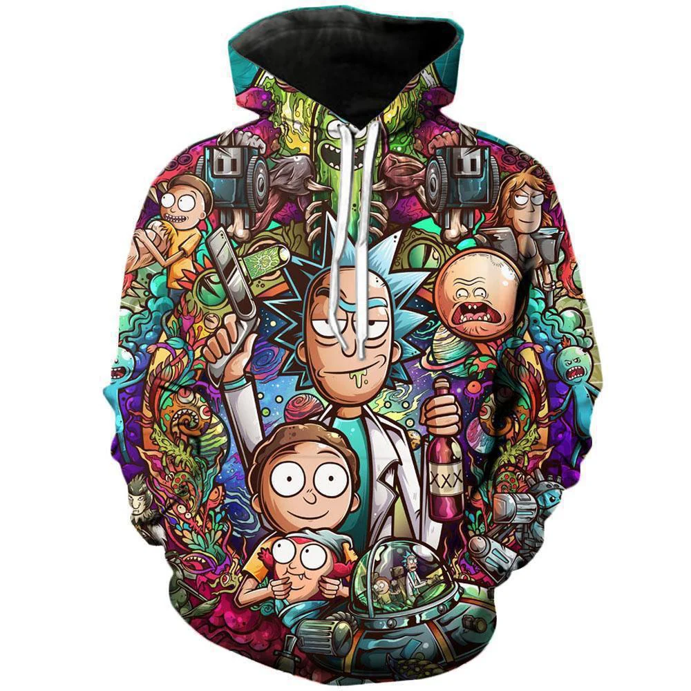 Rick and Morty Cosmic Chaos Party Hoodie