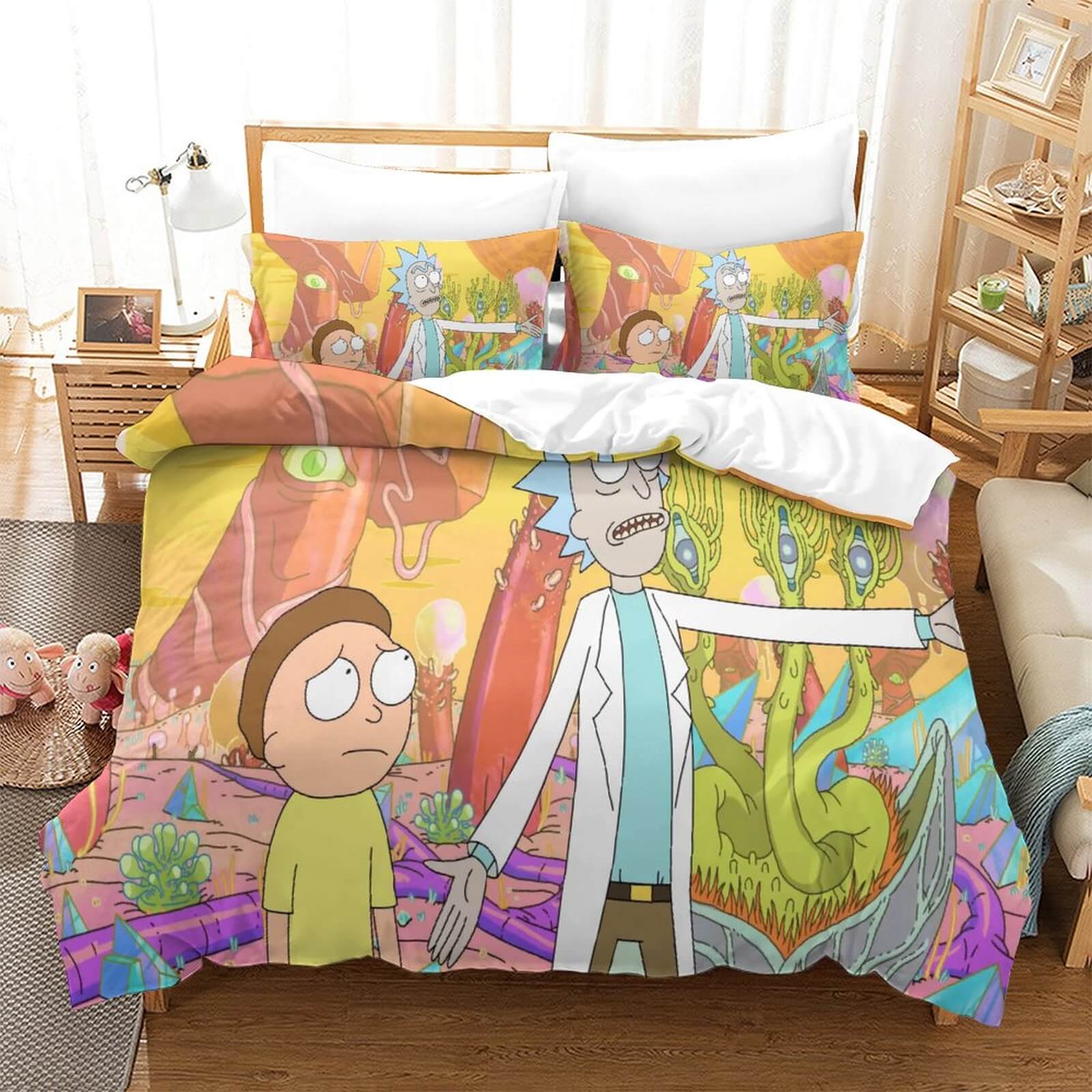 Rick and Morty Cosmic Creature Hunt Bedding Set
