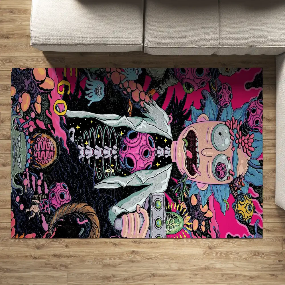 Rick and Morty Cosmic Decay Rug Living Room