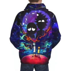 Rick and Morty Cosmic Reflections Galaxy Hoodie back