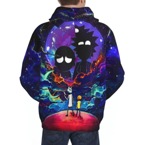Rick and Morty Cosmic Reflections Galaxy Hoodie back