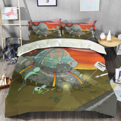 Rick And Morty Crash Landing Bedding Set